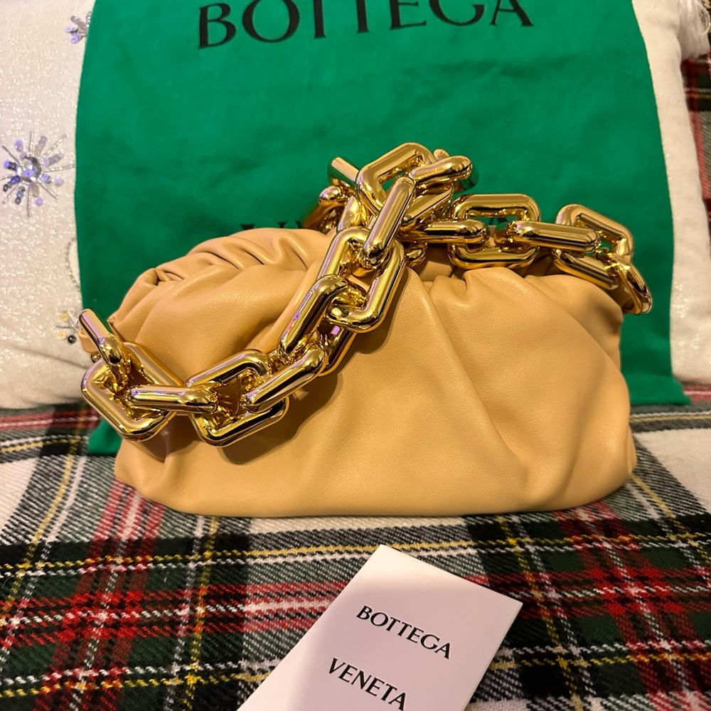 Bottega Veneta teen pouch in almond